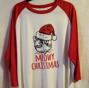 Meowy Christmas 3/4 sleeve Raglan Shirt